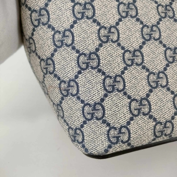 GG Supreme Monogram Linea A Foldover Tote Beige Blue Hibiscus Red - Picture 2 of 16